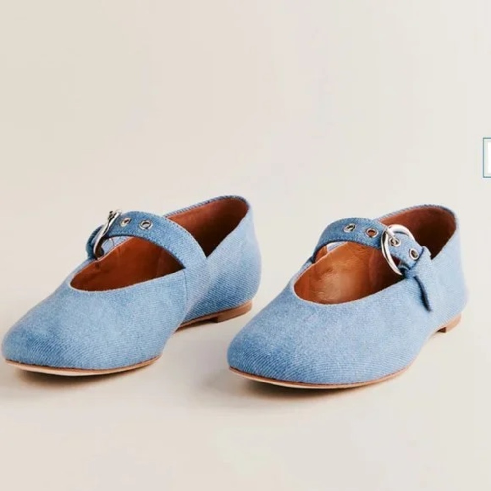 Reformation Bethany Flats in Denim
